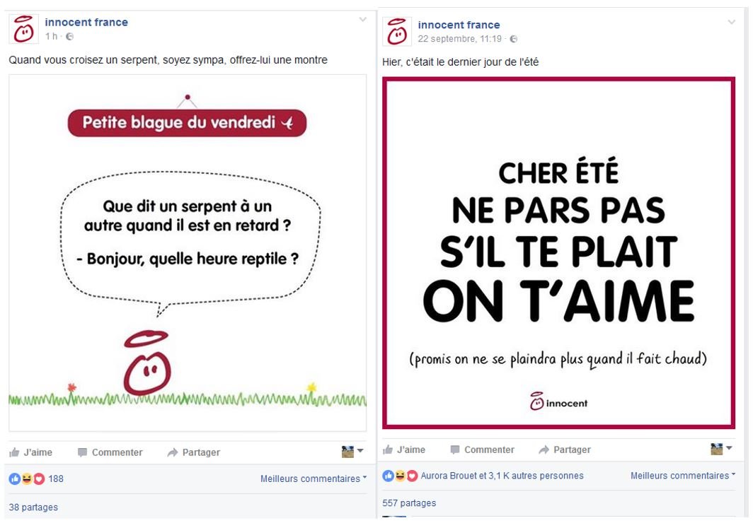 Page Facebook Innocent