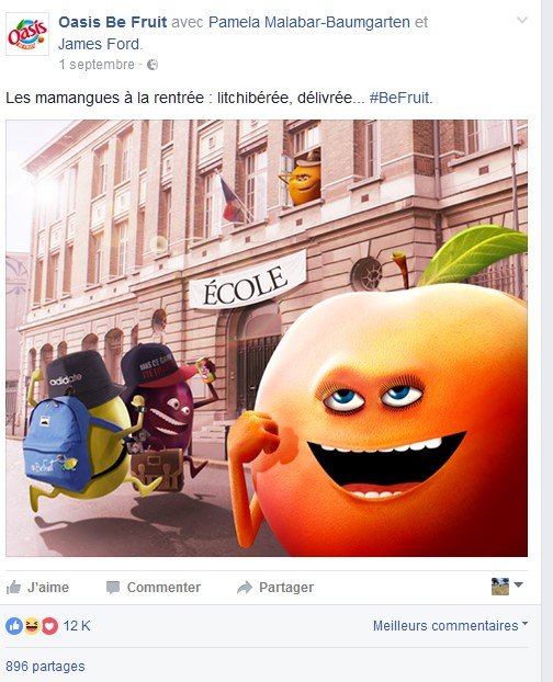 Page Facebook Oasis