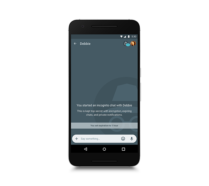 fonctionnalité incognito google allo
